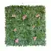 100x100cm Artificial Hedge Tile Pink Flower