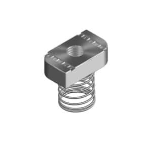 Burndy B1006H Channel Nut with Long Spring, Spring Nut, M6, HDG, Hot Dipped Galvanised