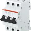ABB S203C80 Miniature Circuit Breaker, MCB, 3 Pole, 80A, 415V, C Curve, 6KA, Din Rail Mount, 3 Module