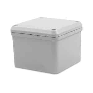 Alco EZIBOX3 Junction Box Enclosure - Ezibox Range, Weatherproof Grey UV Stabilised PVC IP66 Surface Mount 120x120x93mm