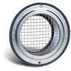 Allvent EG150 Eave Grille, Round, 150mm Duct Size, Stainless Steel, 205mm Length x 145mm Width x 565mm Height, Bush Fire Compliant, Silver Finish
