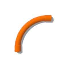 APP LSB100OR Sweep Bend 90 degree  508mm Radius, Heavy Duty PVC Conduit, 100x1050mm, IP66, Compliance ISO9001, Orange
