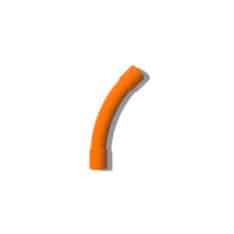 APP LSB100ORSOL Sweep Bend, Heavy Duty PVC, 100mm, 90° Bend Angle, 508mm Bend Radius, 1060mm Length, Box Qty 1, Orange
