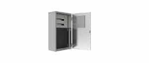 B&R Enclosures MD042106 Victoria MD Series Meter Box, IP23, Surface Mount, 21 Pole Din, Grey RAL7035, 851mmH x 486mmW x 350mmD