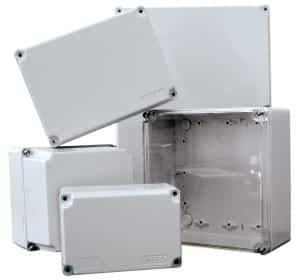 B&R Enclosures PJ302215T Polynova PJ series Aadaptable box, Thermoplastic enclosure, 300mmx220mmx150mm, Clear lid, Grey Enclosure