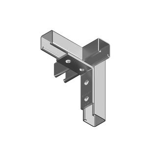 Burndy B1325H 90 Degree Flat Angle Bracket Fitting, Four Hole, HDG, Hot Dipped Galvanised