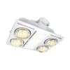 Brilliant Lighting 20749/05 Supernova II Bathroom Mate, 3-in-1 Exhaust Fan, Heater, LED Light, 500mGreater Than or Equal/hr Airflow, 14W, 1100lm, IPX2, Rectangle, White