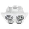 Brilliant Lighting 22780/05 Bathroom Mate Magma 3-in-1 Heater, Ducted, 9W LED Light, 2100W Heat, Airflow 500mGreater Than or Equal/hr, Rectangle, 325x325mm Cut Out, White