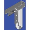 Burndy B1326H 90D Angle Fitting, Channel Fitting, 3 Hole, Hot-Dip Galvanised, 41mm Thick x 105mm Long, 0.24kg, Metric, Silver Finish