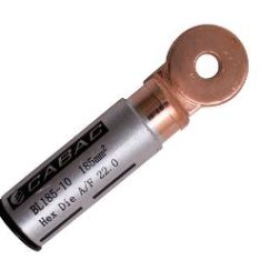 Cabac BL185-10 Bi-Metal Aluminium/Copper Cable Lug, Crimp Type, Aluminium Cable to Copper Stud, 185mm Cable, 10mm Stud, 99.6% Aluminium & 99.9% Copper