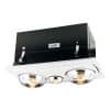 Clipsal 7600ATP-WE Sunshine Series 3 In 1 Bathroom Combination, 2 Light, 2 x 275W Heat Lamps, Fan-Light-Heat, Recessed, Ducted, Ceiling Mount, White Electric