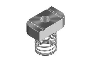 Burndy B1010H Channel Nut with Long Spring, Spring Nut, M12, HDG, Hot Dipped Galvanised