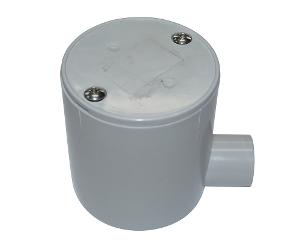 Cabac Tripac DJB1-25 Deep Conduit Junction Box, Round, 25mm 1Way, PVC, Grey