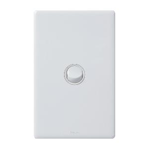 Legrand ED770/1WE Excel Life Dedicated Plate Series Switch, Single Pole Double Throw, Flush, 1 Gang, Vertical, 240V 16AX, 1 or 2 Way, White Electric