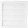 Fantech PGL125 PGL Series Exhaust Fan Grille, External Gravity Louvre, Wall Mount, Square, Suit 125mm Duct, 155mm x 155mm, White