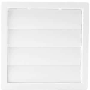 Fantech PGL125 PGL Series Exhaust Fan Grille, External Gravity Louvre, Wall Mount, Square, Suit 125mm Duct, 155mm x 155mm, White