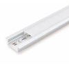 Haneco PARAL23REC2M Parallax Recessed Mount LED Strip Profile, Channel, IP40, Aluminium Body Opal Polycarbonate Diffuser, Fits 1 LED Strip, 17.8mm x 7.9mm x 2 mtr