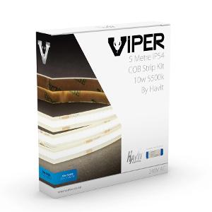 Havit VPR9765IP543205M LED Strip kit, Viper, COB, 10W/pm, 5M, 5500K, 24VDC, IP54, includes dimmable driver