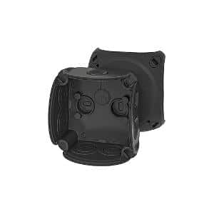 Hensel DK0100B Adaptable Box, Polypropylene, IP66, Integrated Elastic Membranes, Without terminals, 84mm X 84mm X 55mm, Black