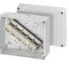 Hensel KM9255 Adaptable Box, Thermoplastic, IP65, With Knockouts, With Terminals, 200mm X 160mm X 98mm, Grey