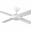 Hunter Pacific C/FAN CONCEPT 52IN 1320MM Ceiling Fan, 4 Blade, DC Motor, Remote Control, Dimmable LED Light, 6 Speed, White