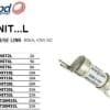 IPD NIT10L Fuse Cartridge Fuse Link HRC Off-set Tags 2-hole Fixing, NIT 10 Amp 14.1mm x 44.5mm Fixing Centres, 415 VAC