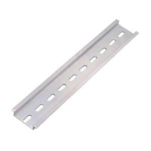IPD TS35/S-S-ALU Din Rail, Slotted, Aluminium, 2m Length, 35mm Width, 7.5mm Height, IEC60715 Compliant, Pack of 10, Plated Finish
