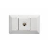Legrand CM910/1RJ45HWE Como Series Data Socket, 1 Gang Plate, Horizontal Mount, Cat6, RJ45, 8P8C, White Electric