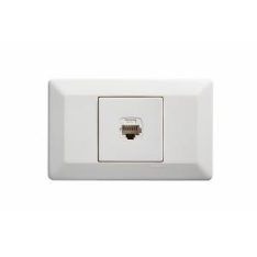 Legrand CM910/1RJ45HWE Como Series Data Socket, 1 Gang Plate, Horizontal Mount, Cat6, RJ45, 8P8C, White Electric