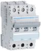 Hager NDN325A Miniature Circuit Breaker, MCB, 3 Pole, 25A, 415V, D Curve, 10KA, Din Rail Mount, 3 Module
