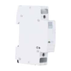 NHP DTC2020240D DIN-T Contactor, 20A, 2NO, 240VAC/DC, 1 Module, IP20, Screw Terminal, Compact Design, DIN Rail Mount, 58mm x 17.8mm x 85mm, White