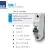NHP DTCB6216C Circuit Breaker MCB DIN-T 2 Pole 16 Amp 415Volt 6kA C Curve, Din Rail Mount