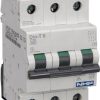NHP DTCB6302C Din-T Series Miniature Circuit Breaker, MCB, 3 Pole, 2A, 415V, C Curve, 6KA, Din Rail Mount, 3 Module