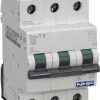 NHP DTCB6316C Din-T Series Miniature Circuit Breaker, MCB, 3 Pole, 16A, 415V, C Curve, 6KA, Din Rail Mount, 3 Module