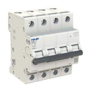 NHP DTM10420C DIN-T Miniature Circuit Breaker MCB 10kA 4 Pole 20A C Curve