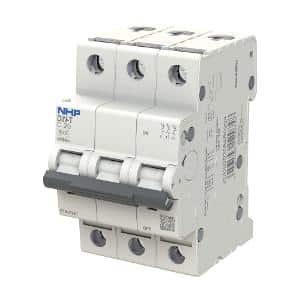 NHP DTM6340C DIN-T Miniature Circuit Breaker MCB 6kA 3 Pole 40A C Curve