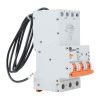 NHP M6RCBT1630A Mod6 Series RCBO, Type A, C Curve, 3 Pole, 3P+N, 415V, 16A, 30mA, 6KA, Din Rail Mount, 3 Module, With Neutral Pigtail