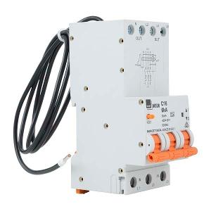 NHP M6RCBT1630A Mod6 Series RCBO, Type A, C Curve, 3 Pole, 3P+N, 415V, 16A, 30mA, 6KA, Din Rail Mount, 3 Module, With Neutral Pigtail