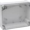 NHP NLP191209T N-Line NLP Series Enclosure, Adaptable Box, Plastic, IP65, IK07, 187mm x 122mm x 90mm, Grey, with Clear Lid