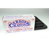 Carson CAR3BLK Lumber Crayon, Hexagonal, Waterproof, 112mm x 13mm, Non-toxic, Box of 36, Black