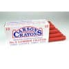 Carson CAR3RED Lumber Crayon, Hexagonal, 112mm Length, Non-Toxic, Waterproof, Box of 12, Red