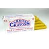 Carson CAR3YEL Lumber Crayon, Yellow, Hexagonal, 112mm Length, Non-Toxic, Waterproof, Box of 12, AS/NZS 8124 Compliant, Yellow