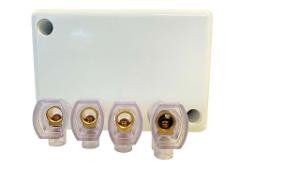 Ravelo JBLWH Junction Box, Large, Rectangular, with 1 Earth and 3 Active Loose Connectors, Screw on Lid, 70mm X 100mm X 48mm, White
