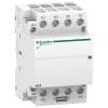 Schneider A9C20847 Acti9 iCT Series Din Contactor, 4 N/C Contacts, 4 Pole, 40A, 240V, 3 Module, Din Rail Mount