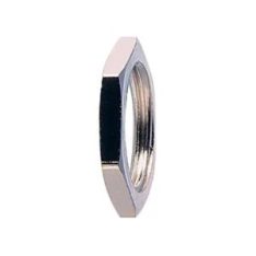 Thomas & Betts LNB/M25 Locknut, Nickel Plated Brass, M25 Size, 30mm Length, 30mm Width, 3.5mm Height, Box of 10, Natural Finish
