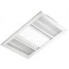 Ventair PVP31HLXWH Airbus Series 3 in 1 Bathroom Combination, 2 x 600W Carbon Elements and 18W LED Panel, Fan-Light-Heat, Recessed, Ceiling Mount, White