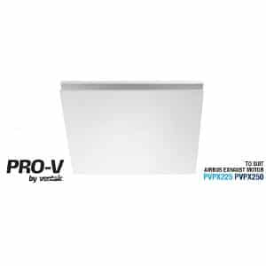 Ventair ABGHF250WH-SQ Airbus 250 Exhaust Fan Grille, Square High Airflow Fascia, Suit PVPX225 or PVPX250 Airbus Modular, 326mm x 326mm, White
