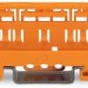Wago 221-500 Mounting Carrier, 10 Port, 2/3/5 Conductor, Polyamide 66, 17.5mm Length, 32mm Width, 77.6mm Height, DIN-35 Rail, Orange