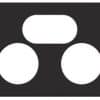 Hager WBSCP2-MB Silhouette Series Cover Plate,  Flush, Plastic, Horizontal, suit Double GPO, Matt Black
