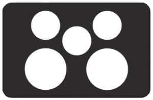 Hager WBSCP2X-MB Silhouette Series Cover Plate, Flush, Plastic, Horizontal, suit Double GPO with Extra Switch, Matt Black